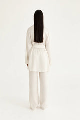 SOLAQUA - Giulia Pleated Pants | Ivory