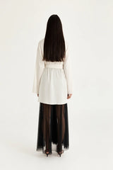 SOLAQUA - Alma Pleated Robe | Ivory