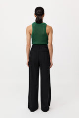 St. Agni - Cotton Paperbag Waist Trousers - Black