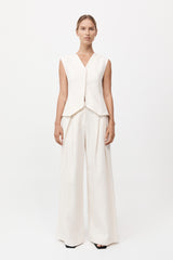 St. Agni - Minimal Tailored Vest - Ivory