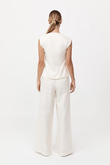 St. Agni - Minimal Tailored Vest - Ivory