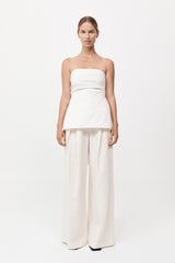 St. Agni - Minimal Fold Trousers - Ivory