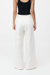 St. Agni - Cotton Paperbag Waist Trousers - Off White
