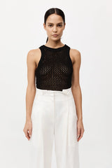 St. Agni - Cotton Crochet Tank - Black