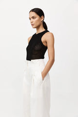 St. Agni - Cotton Crochet Tank - Black