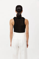 St. Agni - Cotton Crochet Tank - Black