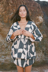 Zulu & Zephyr - The Mosaic Quilted Linen Blend Reversible Jacket