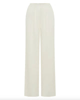 SOLAQUA - Giulia Pleated Pants | Ivory