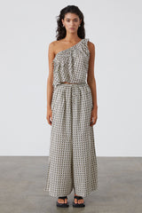 Zulu & Zephyr - Pecan Rouched Organic Cotton Top