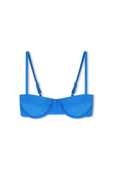 Zulu & Zephyr - The Ocean Blue Textured Balconette Bra Cup