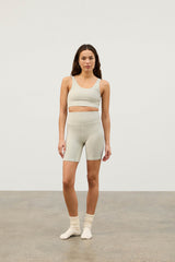 Zulu & Zephyr - Stripe Rib Crop Top Coconut