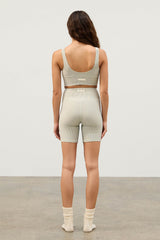 Zulu & Zephyr - Stripe Rib 7 Inch Bike Short Coconut