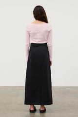 Zulu & Zephyr - The Soft Pink Panelled Long Sleeve Knit Top