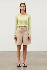 Zulu & Zephyr - The Pistachio Panelled Long Sleeve Knit Top
