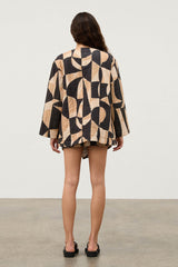 Zulu & Zephyr - The Mosaic Quilted Linen Blend Reversible Jacket