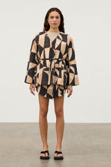 Zulu & Zephyr - The Mosaic Quilted Linen Blend Reversible Jacket