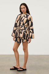 Zulu & Zephyr - The Mosaic Quilted Linen Blend Reversible Jacket