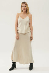 Silk Laundry - Bias Cut Cami Hazelnut