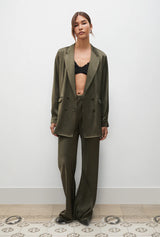 Silk Laundry - Bias Cut Pants Pine