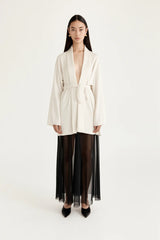 SOLAQUA - Alma Pleated Robe | Ivory