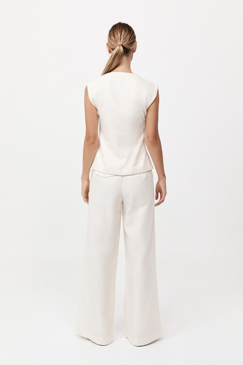 St. Agni - Minimal Fold Trousers - Ivory