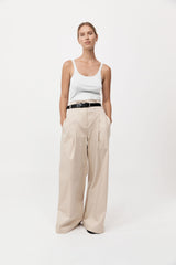 St. Agni - Organic Cotton Slim Scoop Tank - White