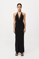 St. Agni - Silk Mesh Bias Dress - Black