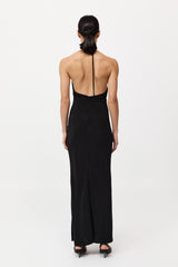 St. Agni - Silk Mesh Bias Dress - Black