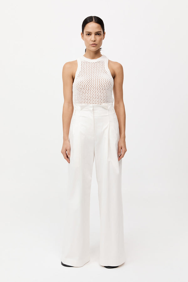 St. Agni - Cotton Crochet Tank - Off White