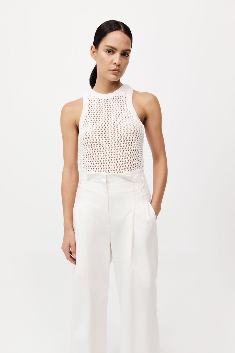 St. Agni - Cotton Crochet Tank - Off White