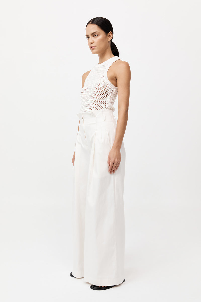 St. Agni - Cotton Crochet Tank - Off White