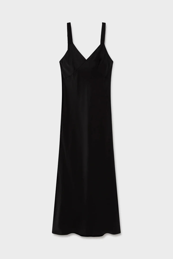 Deco Ruched Dress Black