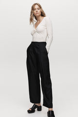 Galina Pant Black Silk