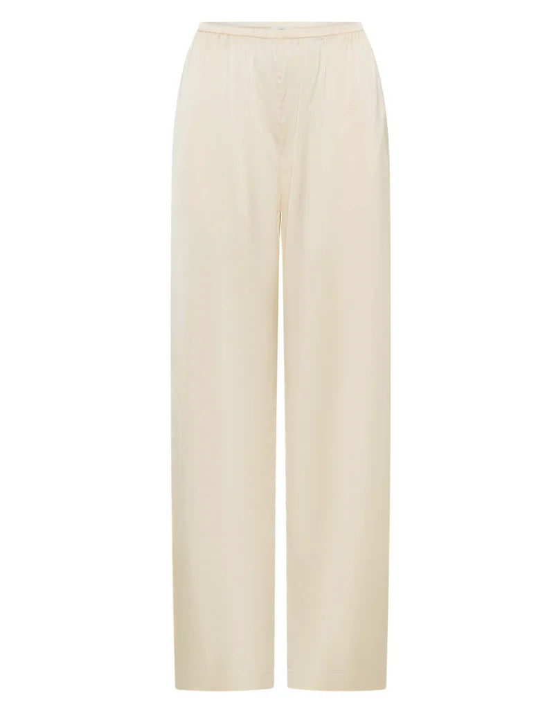 SOLAQUA - Giulia Silk Pants | Champagne