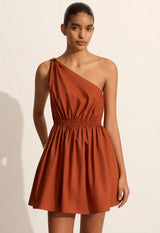 Twist Shoulder Mini Dress Sienna