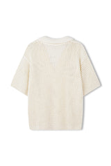Milk Cotton Crochet Shirt