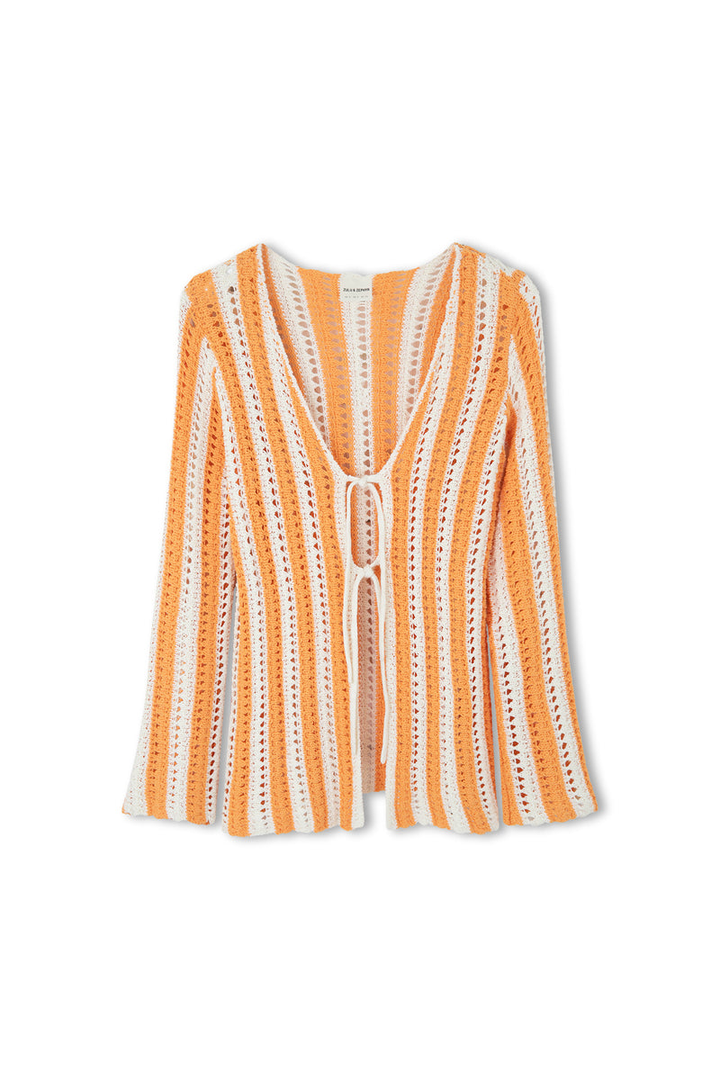 Golden Stripe Cotton Knit Top