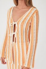 Golden Stripe Cotton Knit Skirt
