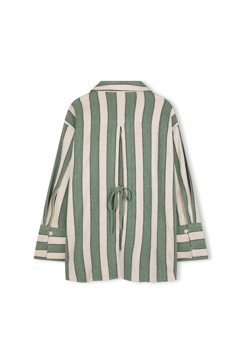 Zulu & Zephyr - The Eucalyptus Stripe Organic Cotton Shirt