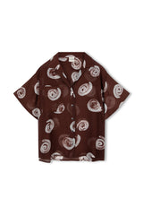 Zulu & Zephyr - The Cocoa Swirl Sheer Textured Shirt