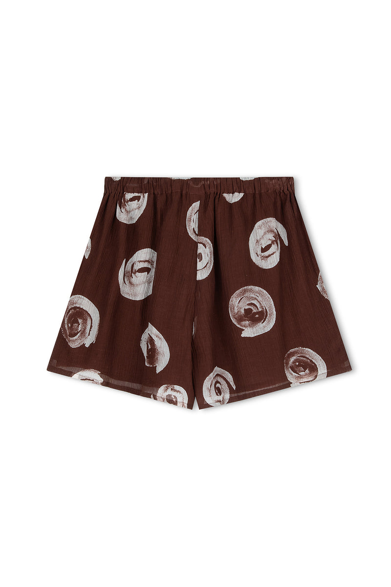 Zulu & Zephyr - The Cocoa Swirl Sheer Textured Short