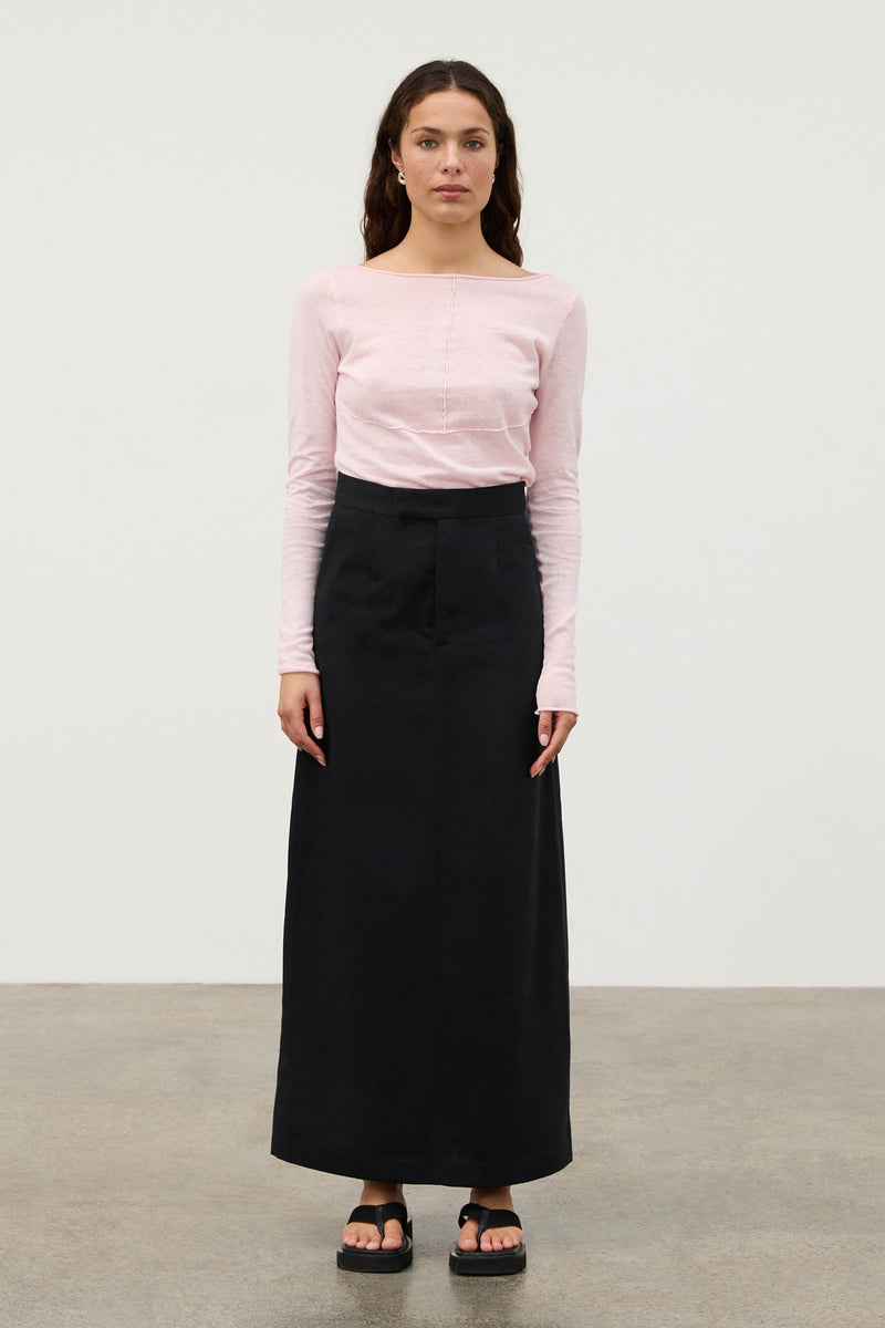 Zulu & Zephyr - The Soft Pink Panelled Long Sleeve Knit Top