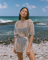 Zulu & Zephyr - The Husk Lattice Knit Tunic Top