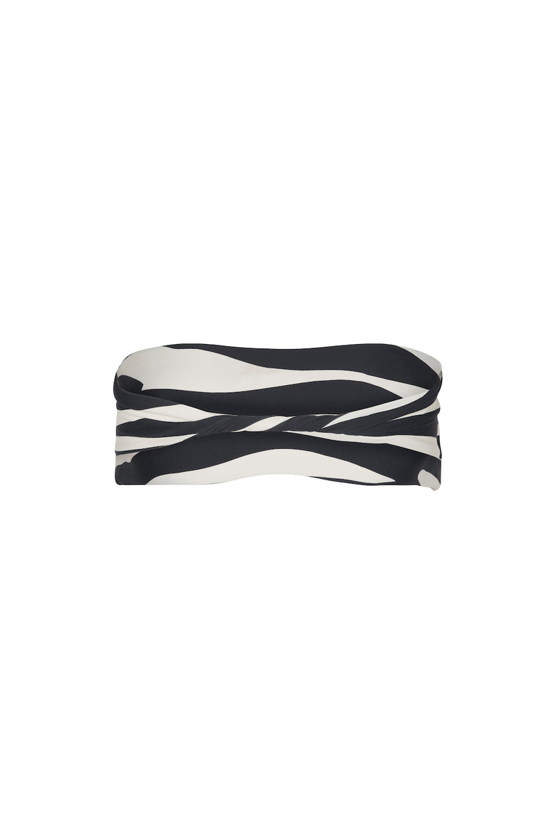 Ziah - Twisted Bandeau Top | Zebra