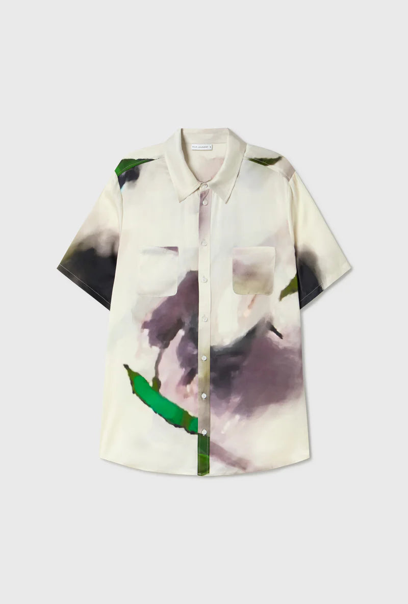 Short Sleeve Boyfriend Shirt Phosphate