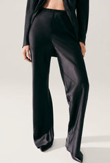 Silk Laundry - Splice Bias Cut Pants Black