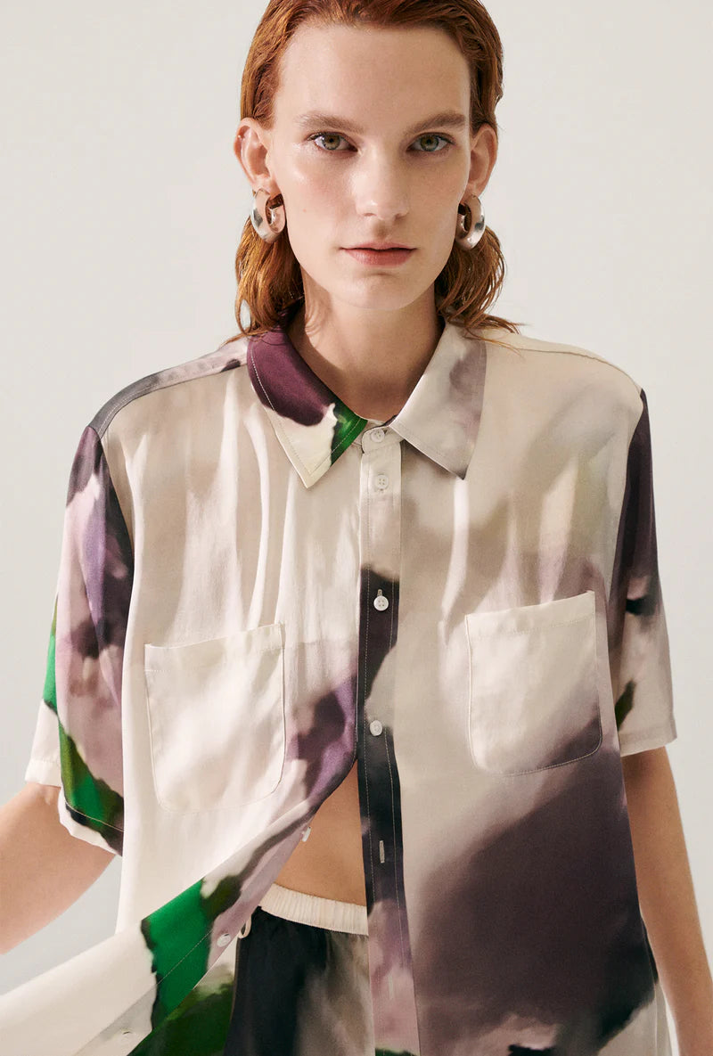 Short Sleeve Boyfriend Shirt Phosphate