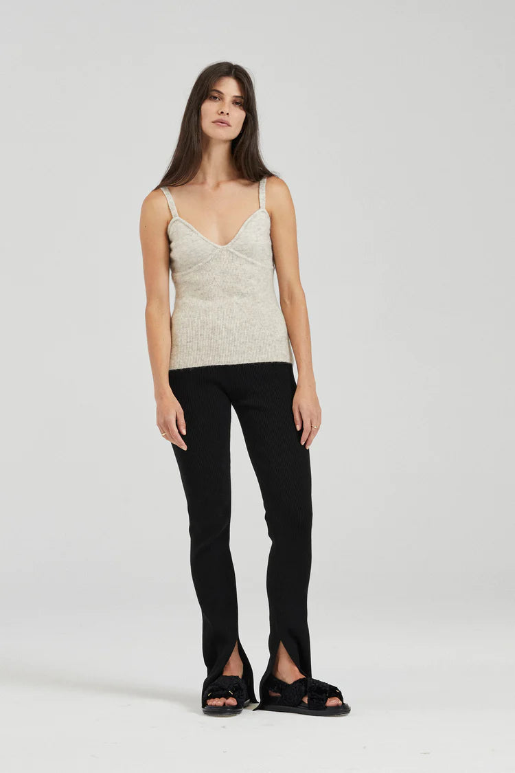 The Agnes Knitted Tank Oatmeal