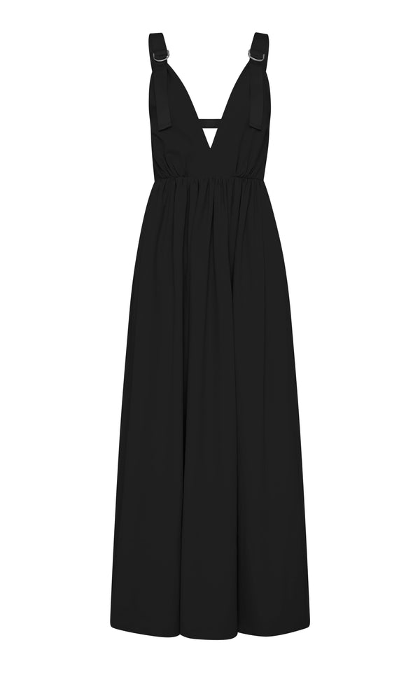 Plunge Sun Dress – Black