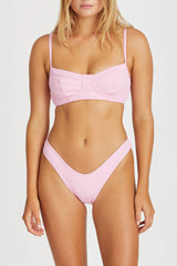 Sea Pink Ribbed Bra Cup